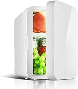 COOLBABY 8L Mini Refrigerator Small Car Home Fridge Portable Dual Use Travel Freezer Ultra Quiet Low Noise Cooler Warmer CZBX03 SRK2