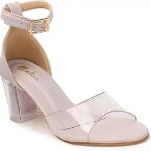 Picktoes PT-L61 Women's Purple Synthetic Leather Casual Heel Sandal