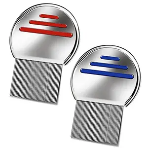 Doucce 2 Pack Professional Stainless Steel Comb multi color