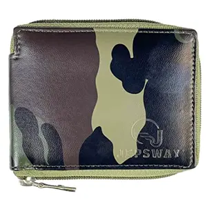 JEPSWAY Artificial Leather Wallet for Men | Men's Wallet | Trendy Wallets |Round Zipper