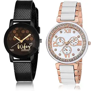 NEUTRON Diwali Analog Black and White Color Dial Women Watch - GCPL23-G210 (Pack of 2)