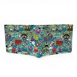 CRAFTSEVER Canvas Wallet for Men and Boys 6 Card Holder Wallet,bi fold Canvas Printed Genuine Wallet and Purse Card Holders for Men (Tan)