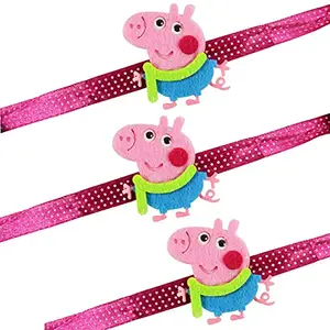 Partunay Set Of 3 Cartoon Character Rakhi For Kids Sister Girls Baby Girls Rakhi Gift For Kids
