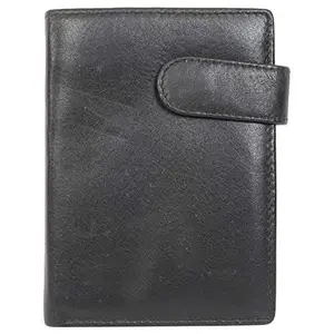 Leatherman Fashion LMN Genuine Leather Black Unisex Wallet 6 Slots