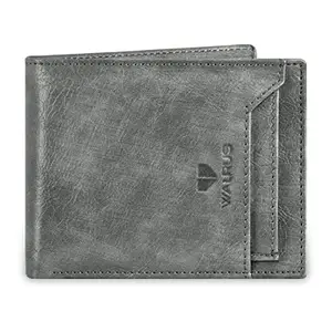 Walrus Duke VII Grey Nature Friendly Vegan Leather Men Wallet with Removable Card Holder