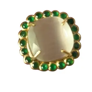 "Adjustable Doublet Stone Rings – Elegant Statement Jewelry for Women"