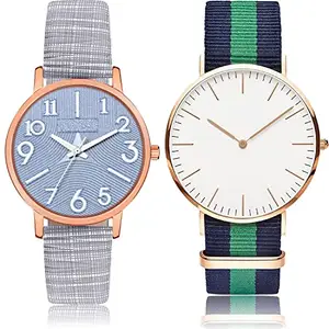 NEUTRON Present Analog Grey and White Color Dial Women Watch - GM350-GC20 (Pack of 2)