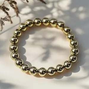 Natural Pyrite Gemstone Bracelet for Meditation, Spiritual Growth and Wealth Attraction, Lab Certified, Unisex