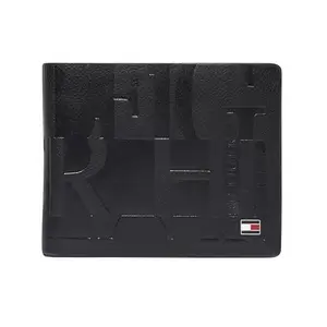 TOMMY HILFIGER Wallet for Men, Global Coin Wallet, Silao, Black