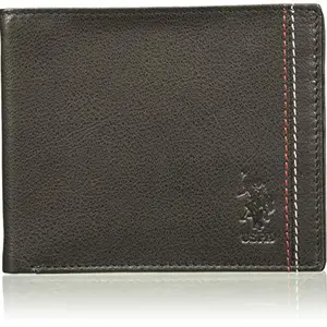 US Polo Association Black Leather Men's Wallet (USAW0063)