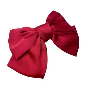 FAMEZA 1 PCS Bows for Women Girls Hair Clips Barettes Pins Large Red Hair Bow Styling Accessories for Women Girls Birthday Party Gifts Decoration Wine|Red
