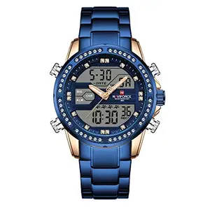 NAVIFORCE Dual time Wrist Watch for Men (Blue)