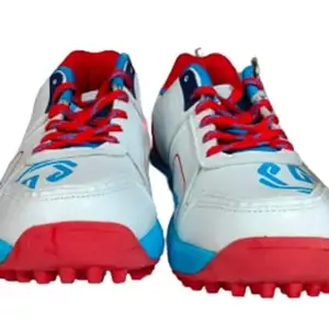 Royalion Sports Gowin PACE-3 Shoes for Rubber Spikes for Men (Numeric_8) Red and White