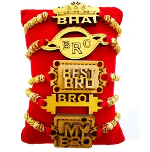 DMS RETAIL Swag Cool Brother Rakhi For Men Rakhi Bracelet For Rakshabandhan With Roli Chawal Set Of 5 Rakhi