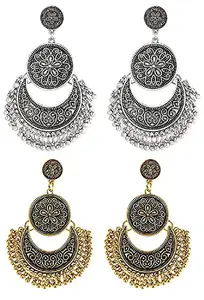 UTKARSH COLLECTIONS Jewellery Afghani Tribal Oxidised Dangler Earrings for Girls and Women
