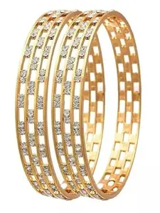 Yaayi Gold plated 2pc Stylish Bangles For Women (2.8)