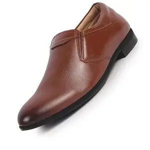 FAUSTO Men Leather Formal Pull-On Shoes