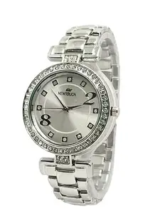 Muskan Watches Analog Unique Stylish Collection Wristwatch Strap Colour Fully Silver with Women,Girls