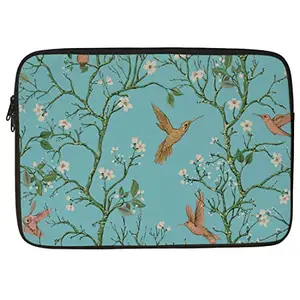 Crazyify Bird Printed Laptop Sleeve/Laptop Case Cover/Laptop Bag 14 Inch With Shockproof&Waterproof Linen On All Inner Sides|Macbook/Laptop Sleeve For Men&Women,Multi-coloured