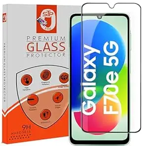 STP FEEL Premium HD+ Tempered Glass Screen Protector Guard Compatible For Samsung Galaxy F70e 5G (6.7 Inch, Pack of 1) | Edge to Edge Coverage With Easy to installation kit for Smartphone