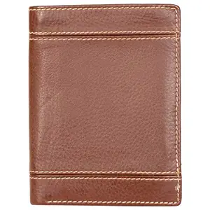 Leatherman Fashion LMN Genuine Leather Men Brown Wallet 9 Card Slots