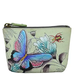 Anuschka Women's Hand-Painted Genuine Leather Small Coin Pouch - Wondrous Wings