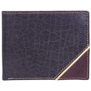 Leatherman Fashion LMN Genuine Leather Unisex Dark Brown Wallet (6 Card Slots)