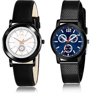 NIKOLA Italian Designer Analog White and Blue Color Dial Women Watch - GW9-(71-L-10) (Pack of 2)
