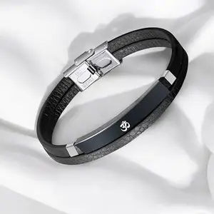 Shiv Jagdamba Mens ID Beads | Leather Double Layer Bracelet | Devid Star | Husband |Brother|Boyfriend |Son| Grandpa ShivBr2024164