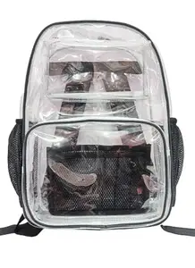 Sturdy International Clear Waterproof Heavy Duty school backpacks Transparent Casual Laptop PVC See Through Day Bag For Work Concert Sport gym