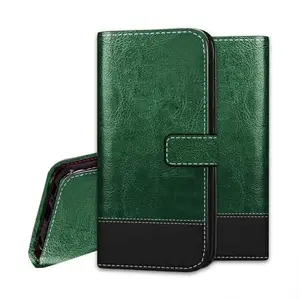 ClickAway Mi Redmi Note 11, Note 11s Wallet Case, Flip 360 Full Shock Proof Leather Phone Back Cover with Card Holder for Mi Redmi Note 11, Note 11s | Green & Black