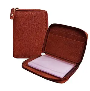 ABYS Genuine Leather Brown Card Stock||Coin Purse||Credit Card Holder||Money Clip||Travel Wallet for Men, Boys