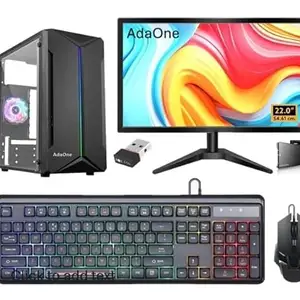 AIO-RG08 Desktop Computer Set with Core i7 4700, 16GB RAM, 500GB SSD, 22" Monitor, 4GB Graphics Card, RGB Keyboard & Mouse, WiFi, Windows 10 (16+500+4GB)