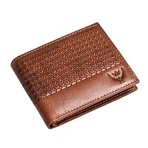 LORENZ® RFID Blocking Genuine Crunch Leather Texture Wallet for Men | Tan Bi-Fold Wallet | Men's Wallet Purse | GL-44