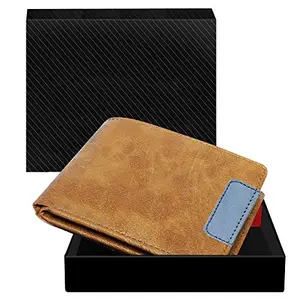 DUQUE Men's EleganceGent Made from Genuine Leather Luxury, Style, and Functionality Combined Wallet (JAC-WL11-Gold)