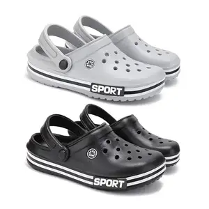 WINGSCRAFT-Lightweight Classic Clogs | Sandals |Slider Adjustable Back Strap for Men-Combo(2)-3016-3014-8 Black