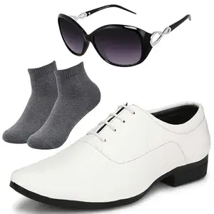 Vitoria Prefered Looks l Men White Lace Formal Shoes with Dark Gray Socks & Women Cheri/8