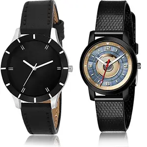 NIKOLA Rich Analog Black and Grey Color Dial Women Watch - G268-(17-L-10) (Pack of 2)