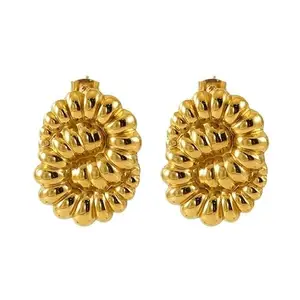 MEENAZ earrings for women fashion studs earrings for women anti tarnish gold ear rings stainless steel korean bali Gold Hoop Earrings | Combo design Jewellery Celebrity Inspired earrings set for women