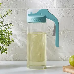 Home Centre Pamolive Perch Glass Oil Bottle with Press Button - 400ml