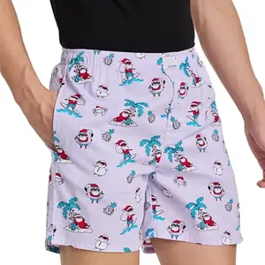 SNITCH Lavender Side Pockets Printed Boxers