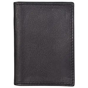 LMN Genuine Leather Black Document Holder for Men 53706 (11 Document Slots)
