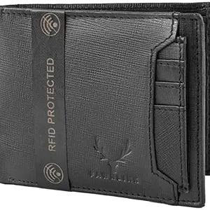 Fawnlink Men Black Casual Formal Genuine Leather RFID Wallet