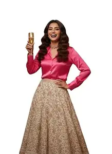 STYLOQUEEN FASHIONS Womens Satin Fabric Full Sleeve Shirt for Reguler Wear | Casual Wear