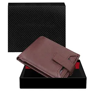DUQUE Men's EleganceGent Made from Genuine Leather Luxury, Style, and Functionality Combined Wallet (JAC-WL09-Brown)