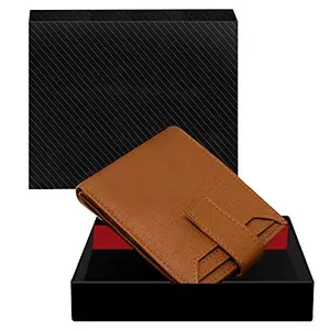 DUQUE Men's EleganceGent Made from Genuine Leather Luxury, Style, and Functionality Combined Wallet (JAC-WL10-Gold)