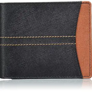 Tamanna Men Black, Tan Genuine Leather Wallet (LWM00005_2ND)