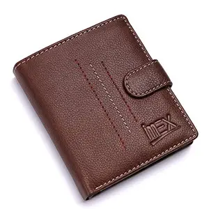 iMEX Men's Brown with Loop Genuine Leather Notecase