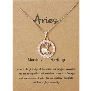 Univan Libra Constillation Zodiac Star Sign Constellation Jewellery Necklace Pendant for Women and Girls (aries_sign)