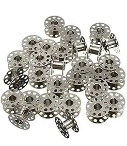 Stainless Steel Sewing Silver Bobbins Household Domestic Sewing Machine Accessories (25 Pieces)